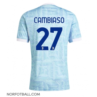 Billige Fotballdrakt Juventus Andrea Cambiaso #27 Replika Bortedrakt 2025-26 Kortermet